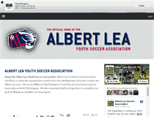 Tablet Screenshot of albertleasoccer.com